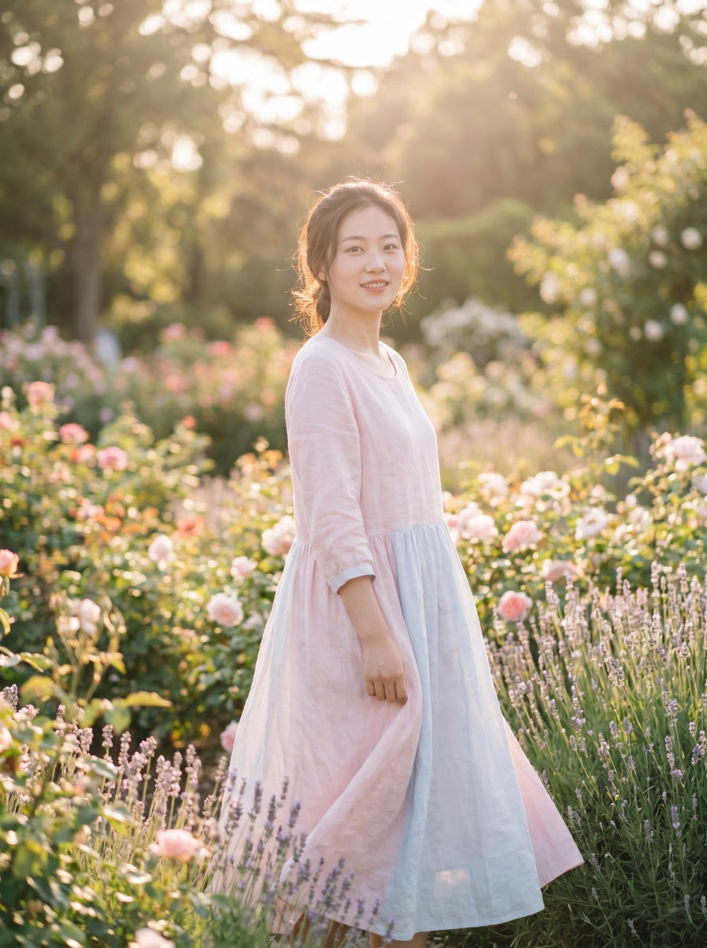 大学生情侣美图：清新自然美少女写真